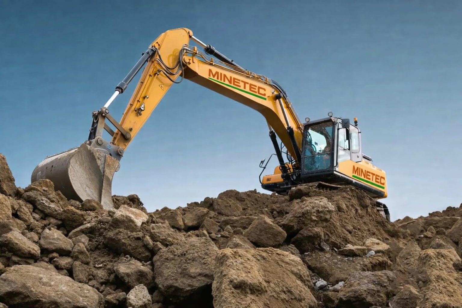 Excavator and wheel loader